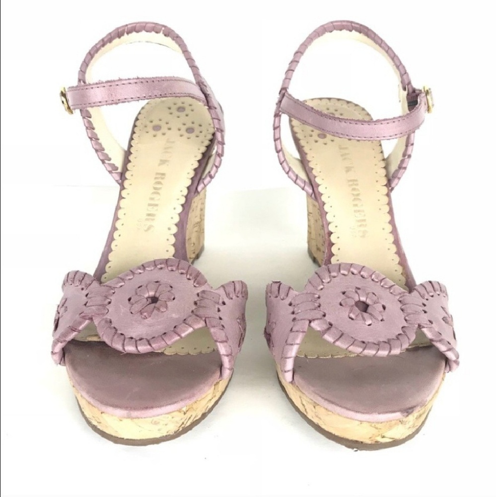 Jack Rogers Clare Wedge Lilac sandals